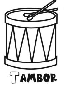 Dibujo de tambor para imprimir y colorear