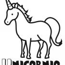 Bonito unicornio para imprimir y colorear