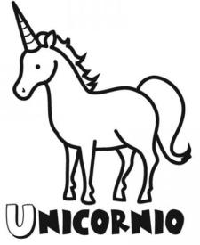 Bonito unicornio para imprimir y colorear