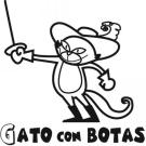 Dibujo para colorear de Gato con Botas. Dibujos de cuentos