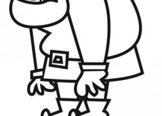 Dibujo para imprimir y colorear con los niños de un ogro