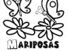 Dibujos para colorear y pintar con mariposas en primavera