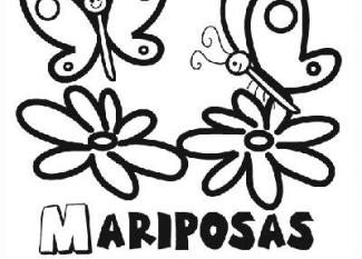 Dibujos para colorear y pintar con mariposas en primavera
