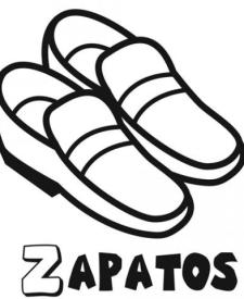 Dibujo de zapatos para colorear con los niños