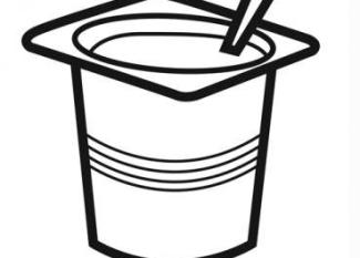 Dibujo de yogurt para imprimir y colorear con niños