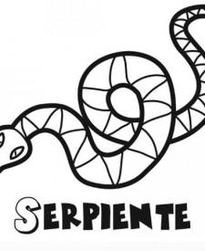 Dibujo de una serpiente, imágenes de animales para colorear