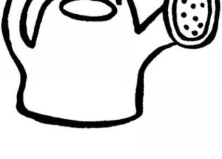 Dibujo de una regadera. imágenes de objetos para colorear