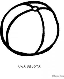 Dibujo infantil de una pelota para colorear