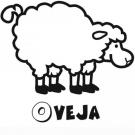 Dibujo de oveja para imprimir y colorear con los niños