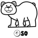 Dibujo de oso para imprimir y colorear con los niños
