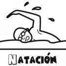 Dibujo para colorear de natación, un deporte para niños