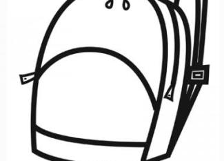 Dibujo de mochila para colorear con tus hijos