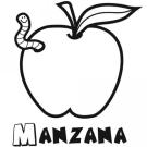 Dibujo manzana para colorear. Imágenes gratis de frutas