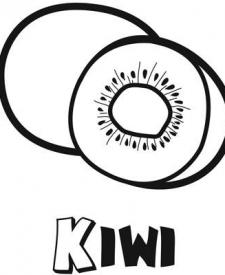 Dibujos infantiles de kiwi para colorear