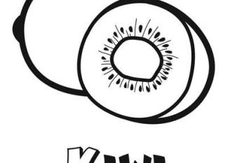 Dibujos infantiles de kiwi para colorear