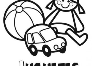 Dibujos de juguetes para imprimir y colorear con los niños