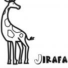 Dibujo infantil de jirafa para colorear. Dibujos de animales para niños