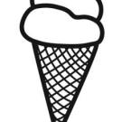 Dibujo de un helado para imprimir y pintar con los niños