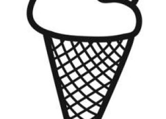 Dibujo de un helado para imprimir y pintar con los niños