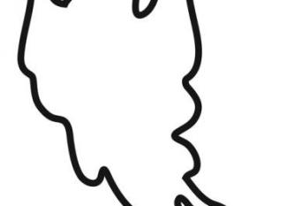 Fantasma. Dibujo infantil para colorear