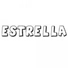 Dibujo infantil de la palabra estrella para colorear