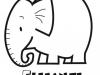 Dibujo de un elefante para colorear. Dibujos de animales para niños