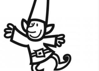 Dibujo gratis de duende para colorear, dibujos infantiles de fantasía