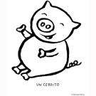 Dibujos de un cerdito para colorear por los niños