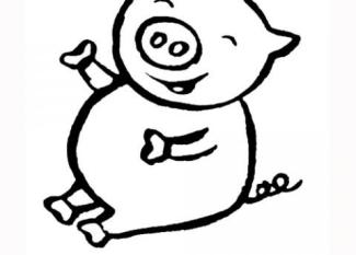 Dibujos de un cerdito para colorear por los niños