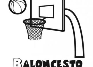 Dibujos para imprimir y colorear de baloncesto