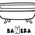 Bañera para colorear. Imprime y pinta este objeto del baño