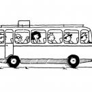 Autobús para colorear. Dibujos de medios de transporte para niños