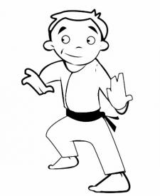 Niño haciendo Karate