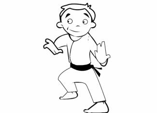 Niño haciendo Karate
