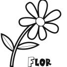 Dibujo de una flor de primavera para colorear