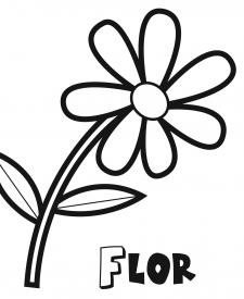 Dibujo de una flor de primavera para colorear