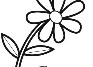 Dibujo de una flor de primavera para colorear