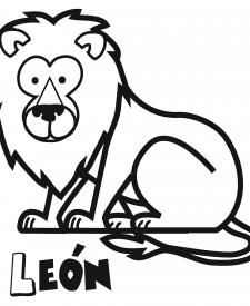 Dibujos de león para imprimir y colorear. Dibujos de animales