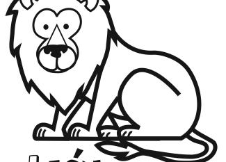 Dibujos de león para imprimir y colorear. Dibujos de animales