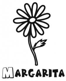 Dibujo de margarita, una flor para imprimir y pintar