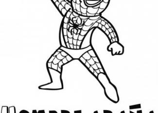 Dibujos de spiderman para colorear por los niños
