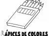 Dibujo gratis de lápices de colores. Dibujos del colegio para colorear