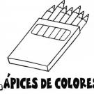 Dibujo gratis de lápices de colores. Dibujos del colegio para colorear