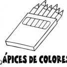 Dibujo gratis de lápices de colores. Dibujos del colegio para colorear