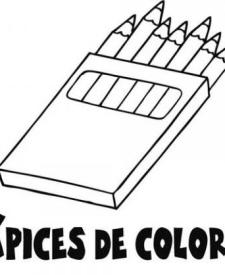 Dibujo gratis de lápices de colores. Dibujos del colegio para colorear