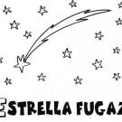 Dibujo de una estrella fugaz para colorear. Dibujos del espacio para niños