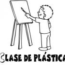 Dibujos para colorear de un niño pintando un cuadro