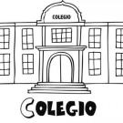 Dibujo del colegio para imprimir y pintar