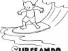 Niño surfeando