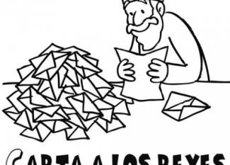 Rey mago leyendo una carta